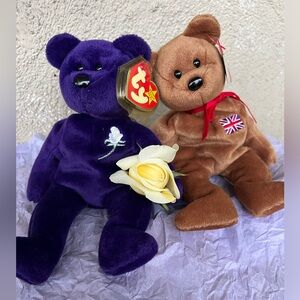Princess Diana and Britannia rare beanie baby set . Good bye England’s rose .